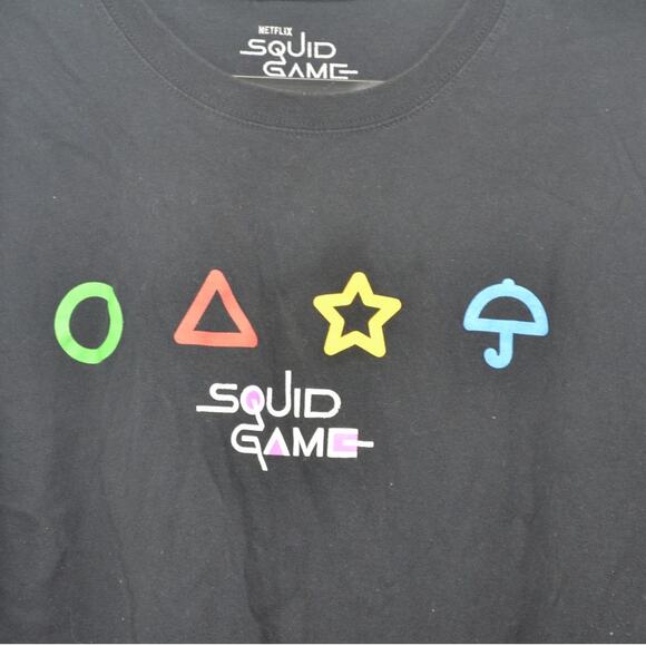 Squid Games Netflix Graphic Unisex Black T-Shirt Plus Sz 3X - Picture 4 of 13